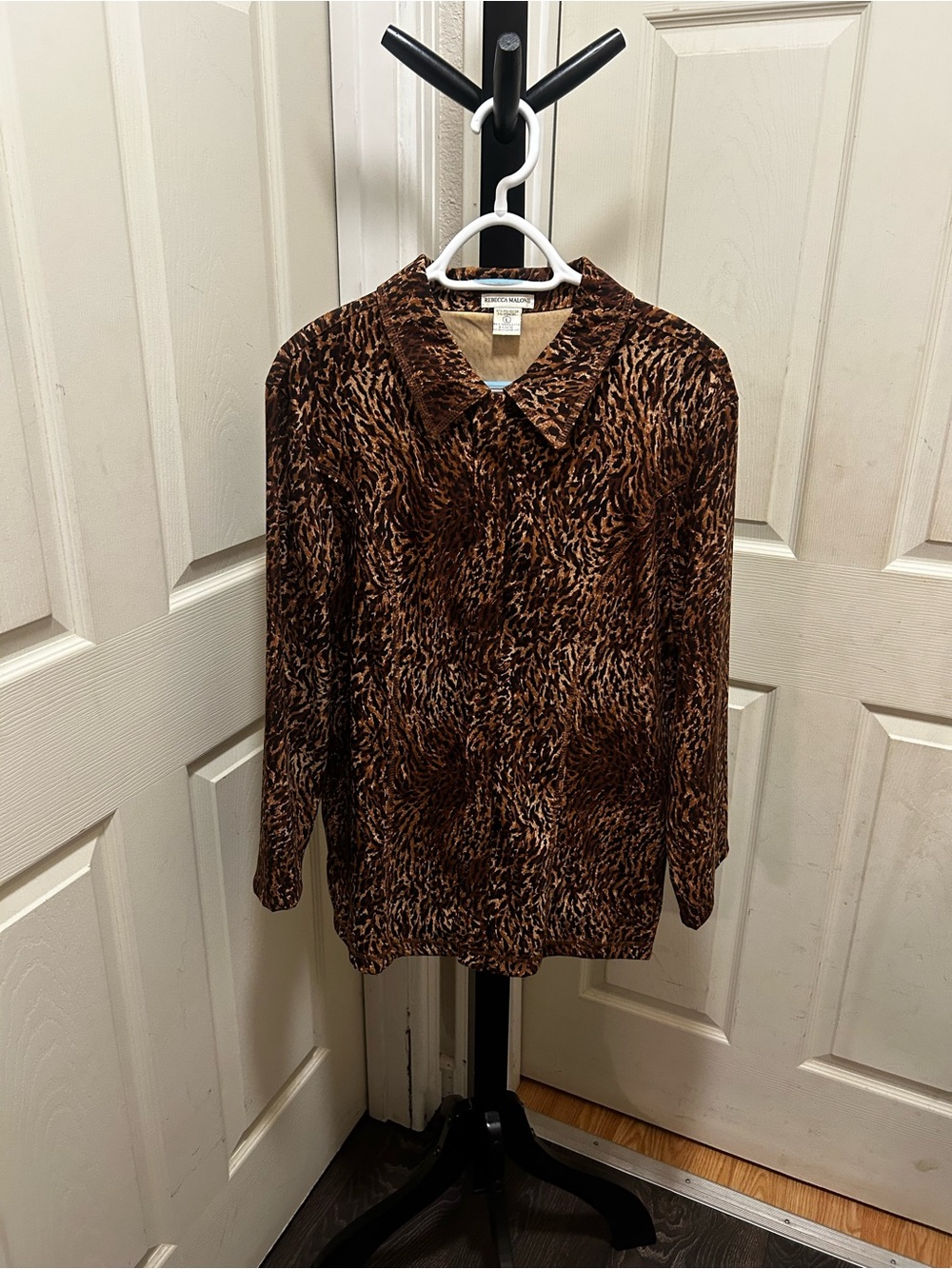 Vintage  Rebecca Malone leopard print shirt jacket
